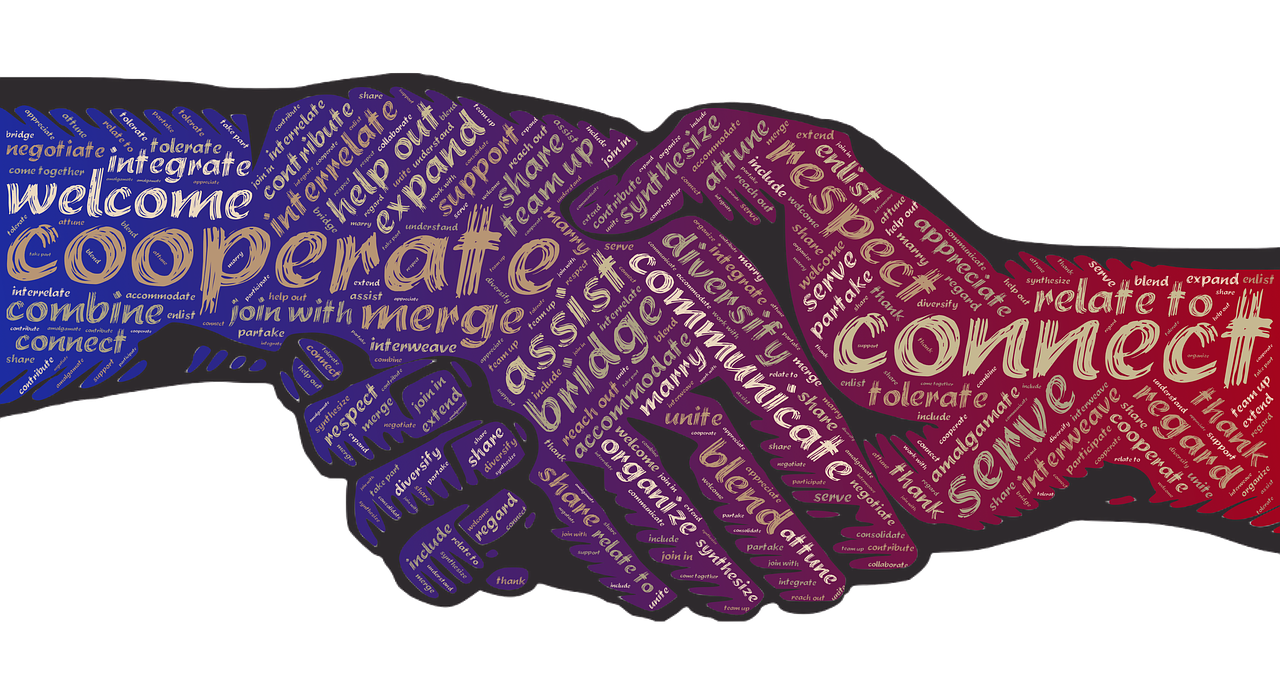 A Safe Space For Men logo - handshake with supportive words